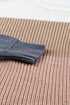 Color Block Knitted O-Neck Pullover Sweater